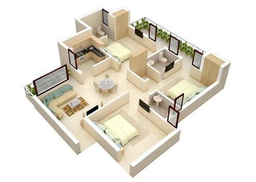 3 BHK Plan